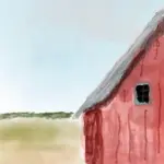 Red Barn with a Tree
