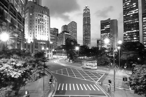 Tram in Central HK.