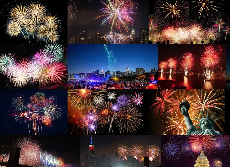 Fourth of July fireworks quilt